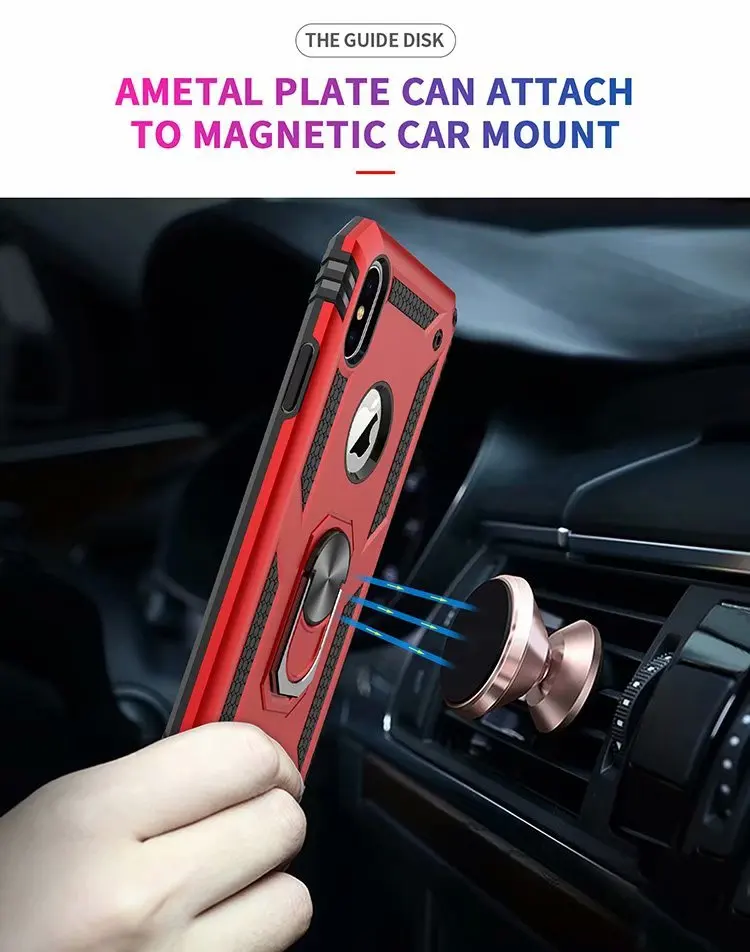 Luxury Brand Case For Iphone XS Max X XR Fit Soft Bumper Armor Heavy Duty Hard Stand Back Cover 7 8 Plus 6 6S |