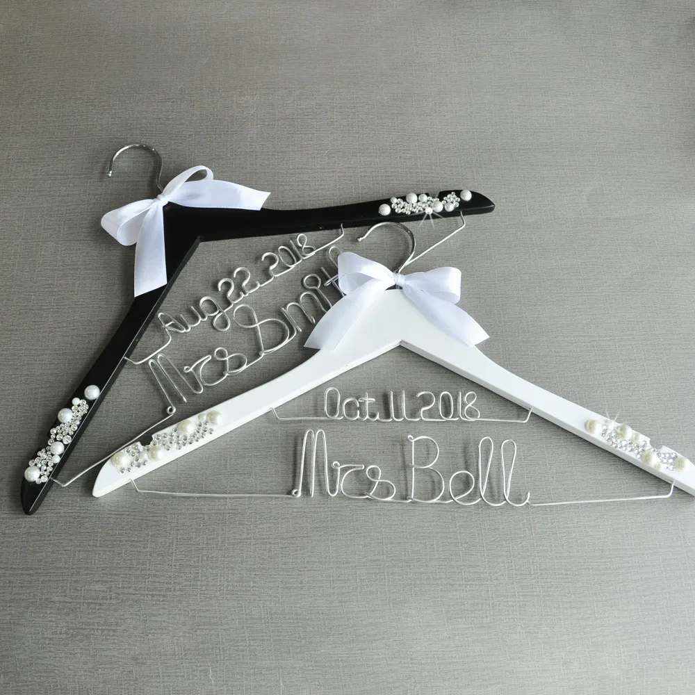 

Personalized Bridal Hanger Wedding Dress Hanger Wire Bride Hanger Bridesmaid Gift Bridal Shower Gift Custom