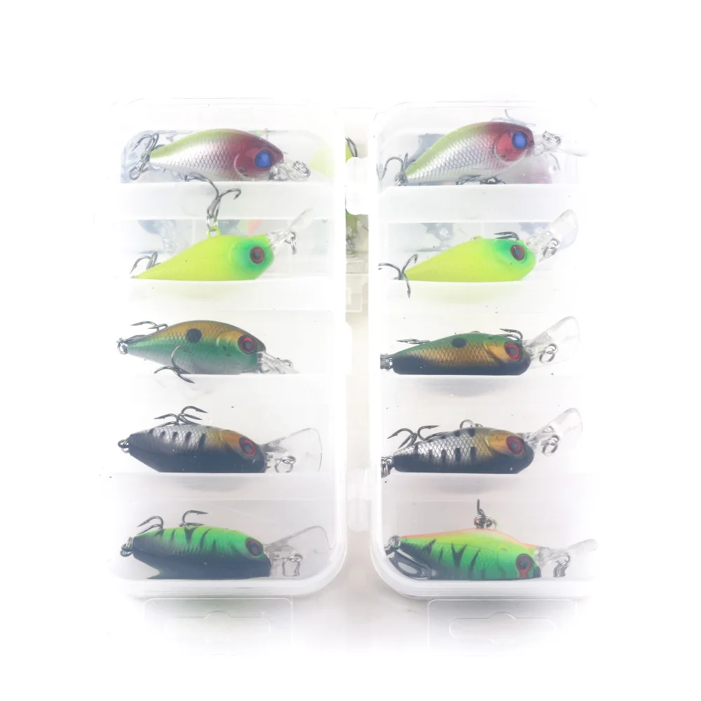 HENGJIA 5 шт. 4 2 г рыболовная приманка комплект плавающая на пескаря Isca Crankbait Pesca джиг