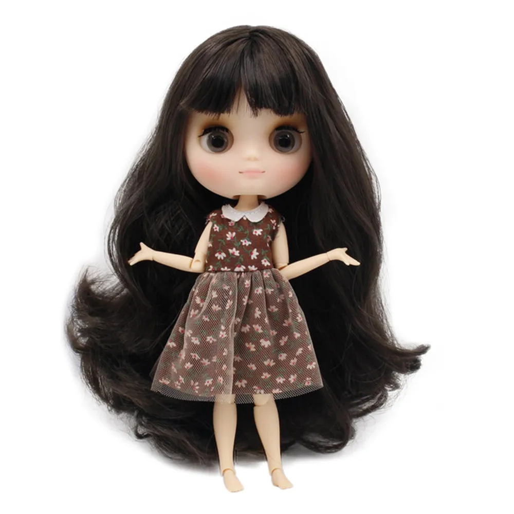 DBS middie blyth doll 1/8 20cm black hair with bangs joint body matte face gift toy BL950 | Dolls