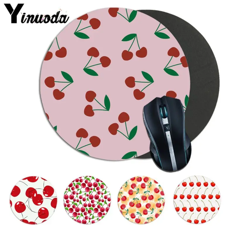 

Yinuoda Cherry Fruit Soft Rubber Professional Gaming Mouse Pad Computer Keyboard Mat Computer anime Mouse Pad as Christmas gift