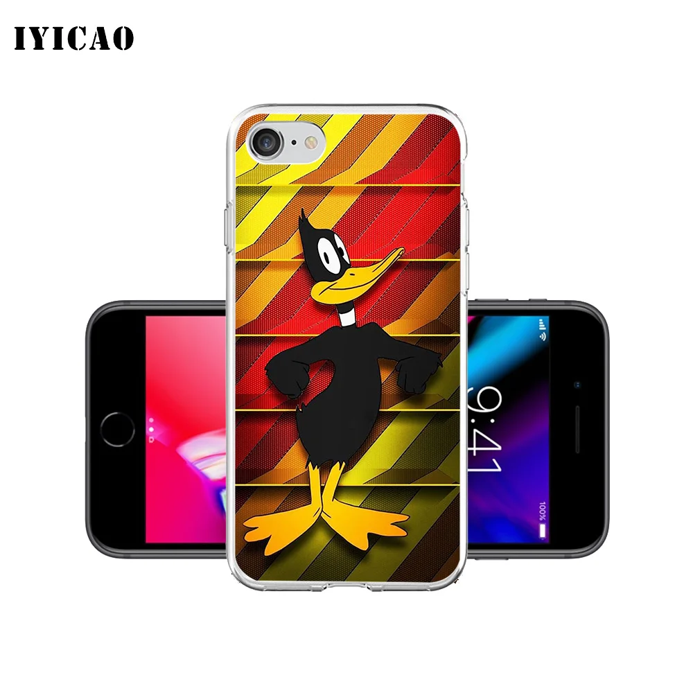 IYICAO Дональд Дак Мягкий силиконовый чехол для телефона iPhone X XR XS MAX 6 6s 7 8 Plus 5 5S SE TPU