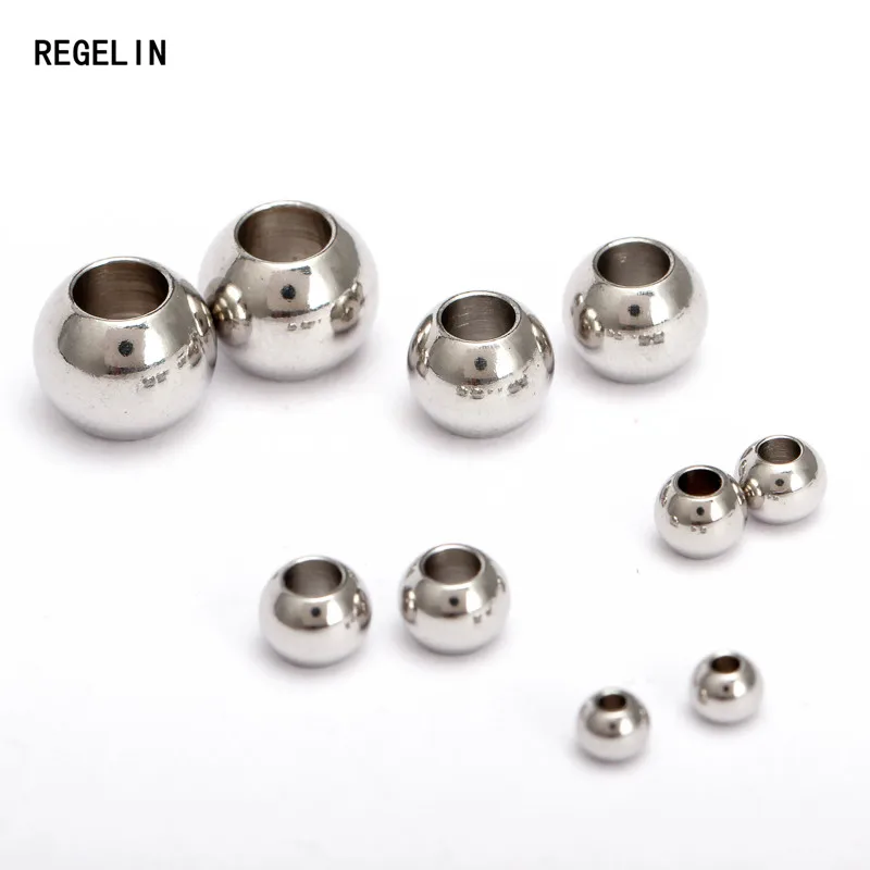 Разделительные бусины из нержавеющей стали REGELIN 3/4/5/6/8/10 мм 100 шт. для