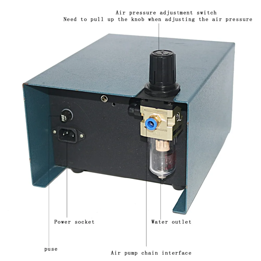 Высококачественный гравировальный аппарат пневматический станок с двумя