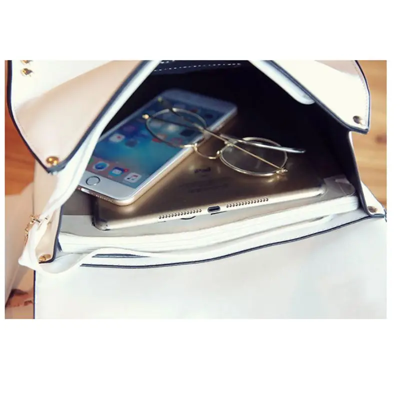 High Quality PU Embroidery Backpack School Bags For Teenagers Casual Black Trave Women Mochila Sac A Dos Femme LL1 | Багаж и сумки