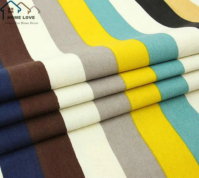 100 х 150 см Горячая Красочные Полосы Холст Хлопчатобумажная Ткань Для Шитья DIY