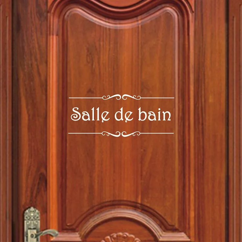 Porte Salle de bain et туалеты стены Стикеры французские двери туалета, ванной обои настенные наклейки виниловые на стены Стикеры домашний декор