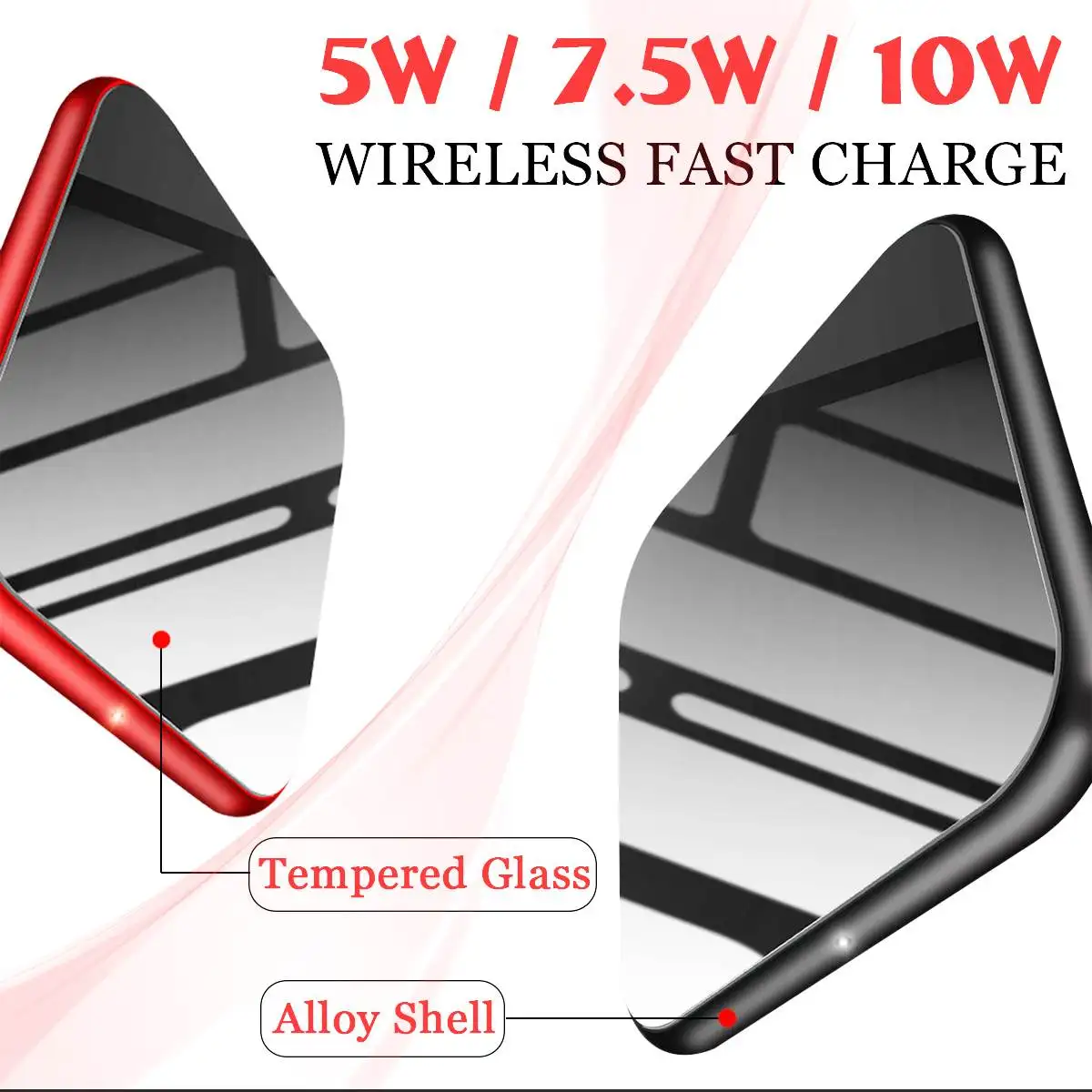 Быстрое беспроводное зарядное устройство ультратонкое 5/7. 5/10 Вт Qi Беспроводное