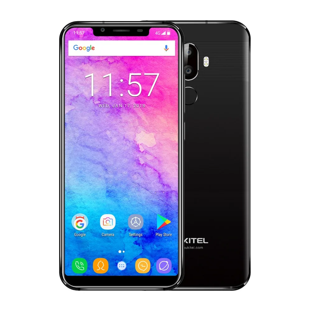 Oukitel 21:9 5 85 &quotмобильный телефон FHD Android 7 0 mt6750t восемь ядер 4G B Оперативная память 6