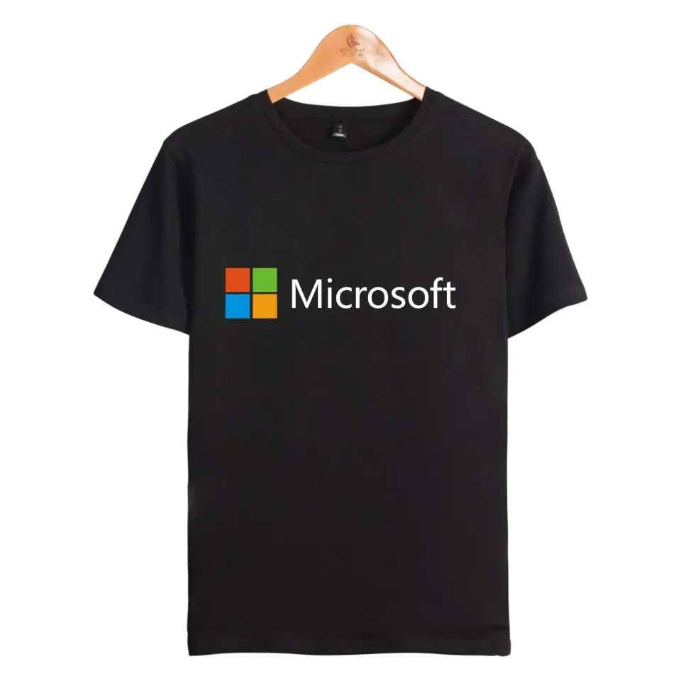 Это Google microsoft Круглый воротник футболка s Для мужчин wo Для мужчин футболки короткий рукав с принтом летний обычный Тройник рубашка harajuku футболка одежда