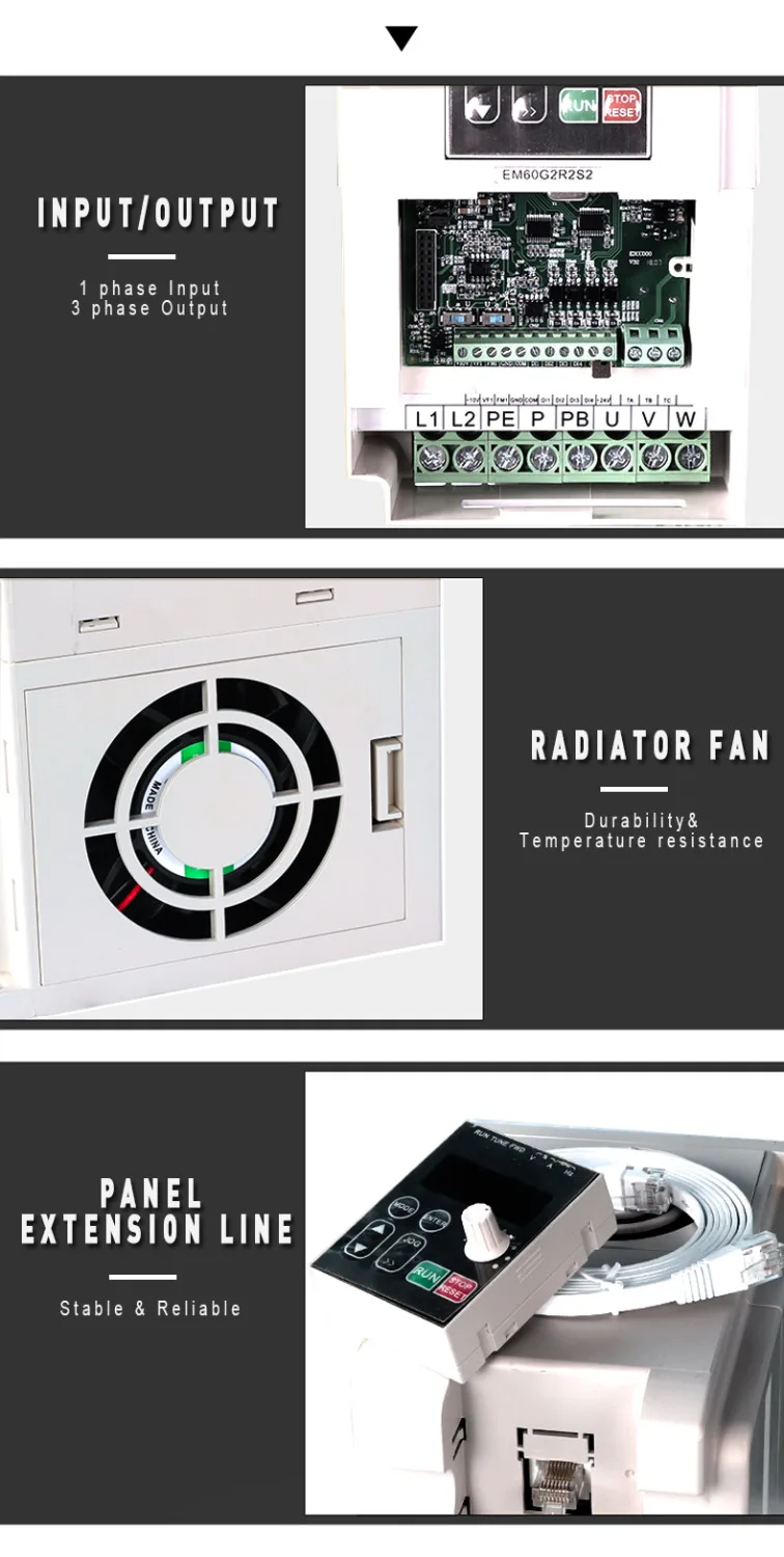 DELIXI 220V 1.5KW/2.2KW однофазный вход трехфазный инвертор выходной частоты конвертер для мотора Скорость контроллер диски
