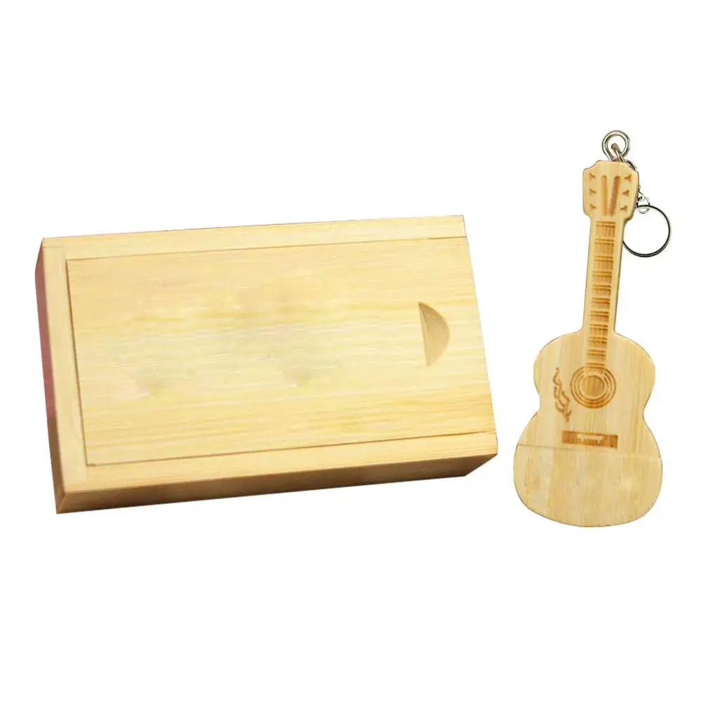 Wooden Guitar Pen Drive Lijiang Original Music (600 Songs) With Gift Box Can Be Used As a Decoration 32g | Автомобили и мотоциклы