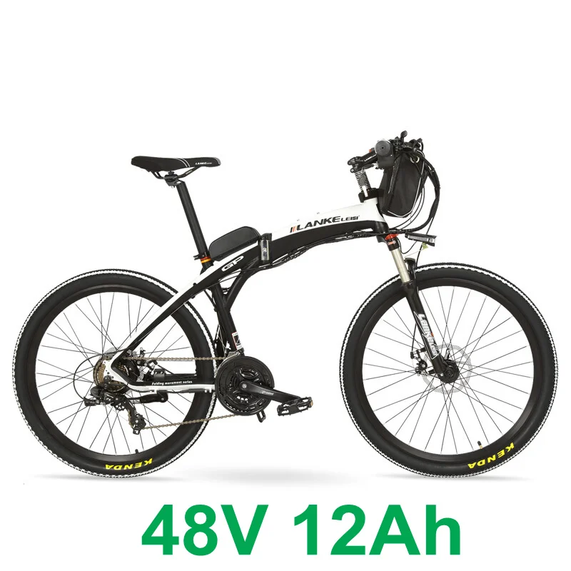48V 12Ah Black Lankeleisi GP для электрического велосипеда, складной велосипед, 26 дюймов 36/48 V, 240 W, дисковый тормоз, быстро складывающаяся, горный велосипед - Цвет: 48V 12Ah Black