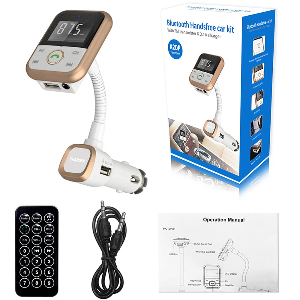 Lonleap Новый Беспроводной Bluetooth Aux автомобильный FM USB передатчик Зарядное