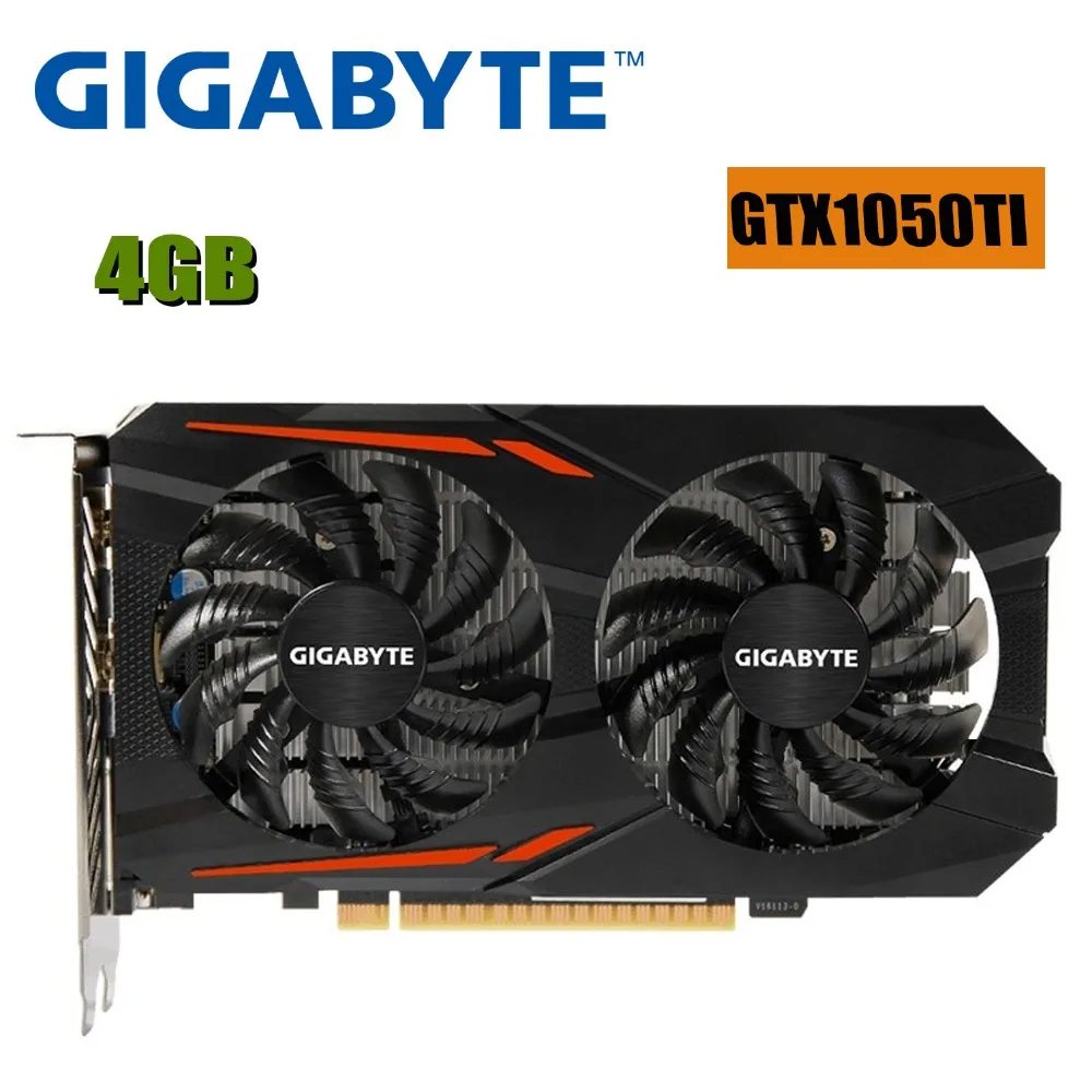 Б/у Видеокарта GIGABYTE GTX 1050 Ti 4 ГБ 128 бит GDDR5 видеокарты для nVIDIA VGA Geforce GTX 1050ti Hdmi Dvi игры GTX1050ti