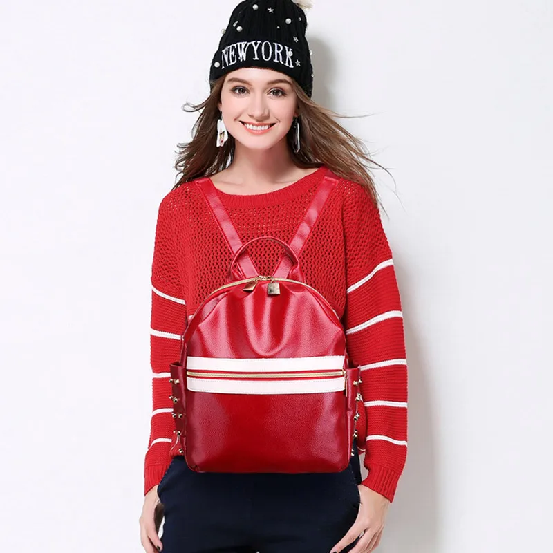 2018 женский рюкзак из искусственной кожи Дамский роскошный для студентов