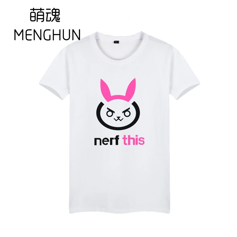 Популярные футболки ow game OW DVA dva nerf эта песня hana повседневная одежда хлопковые