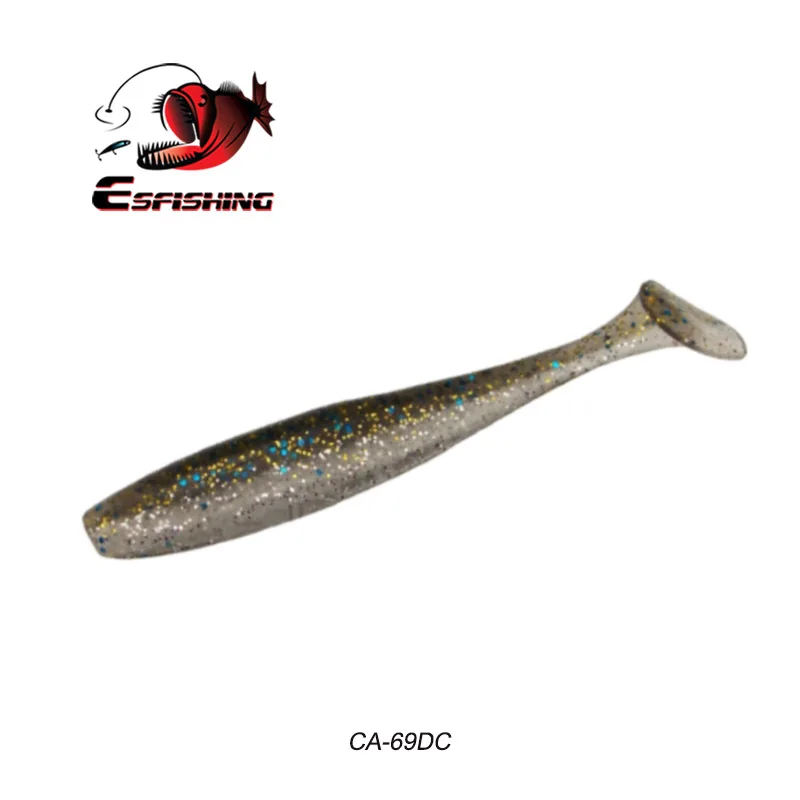 ESFISHING пластиковые приманки Es 20 шт 76 мм Мягкие силиконовые приманки Pesca Iscas искусственные снасти для ловли форели ПВХ - Цвет: CA69DC