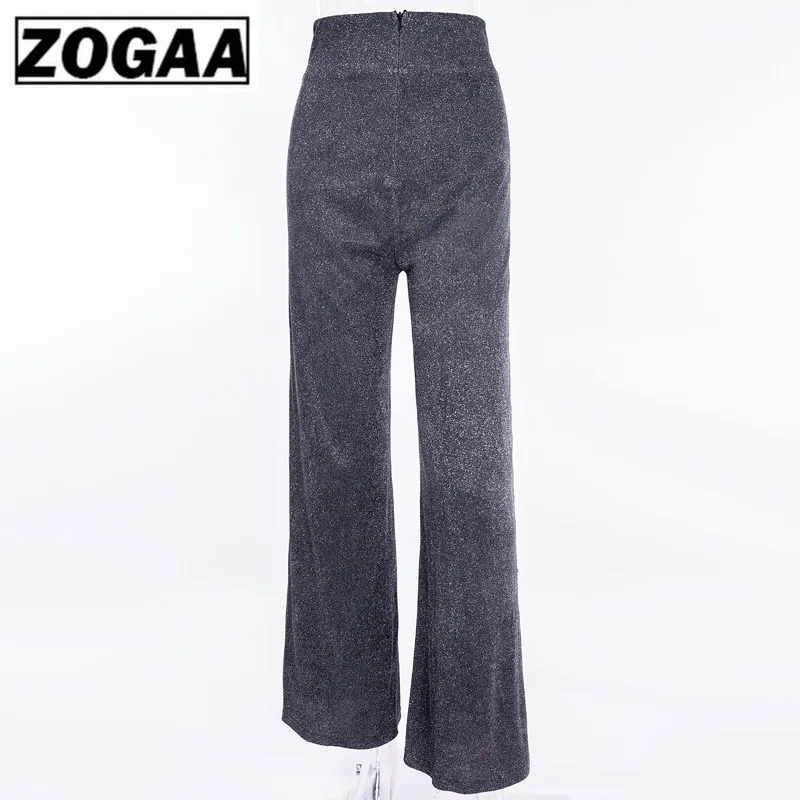 Женские широкие брюки на молнии ZOGAA эластичные брюки-клеш осень и зиму 2018 |