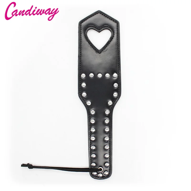 

42cm PU Leather Rivets Fetish Bondage Sexy Whip Flogger Bdsm Sex Toys For Couples Spanking Paddle Sexy Policy Knout Adult Games