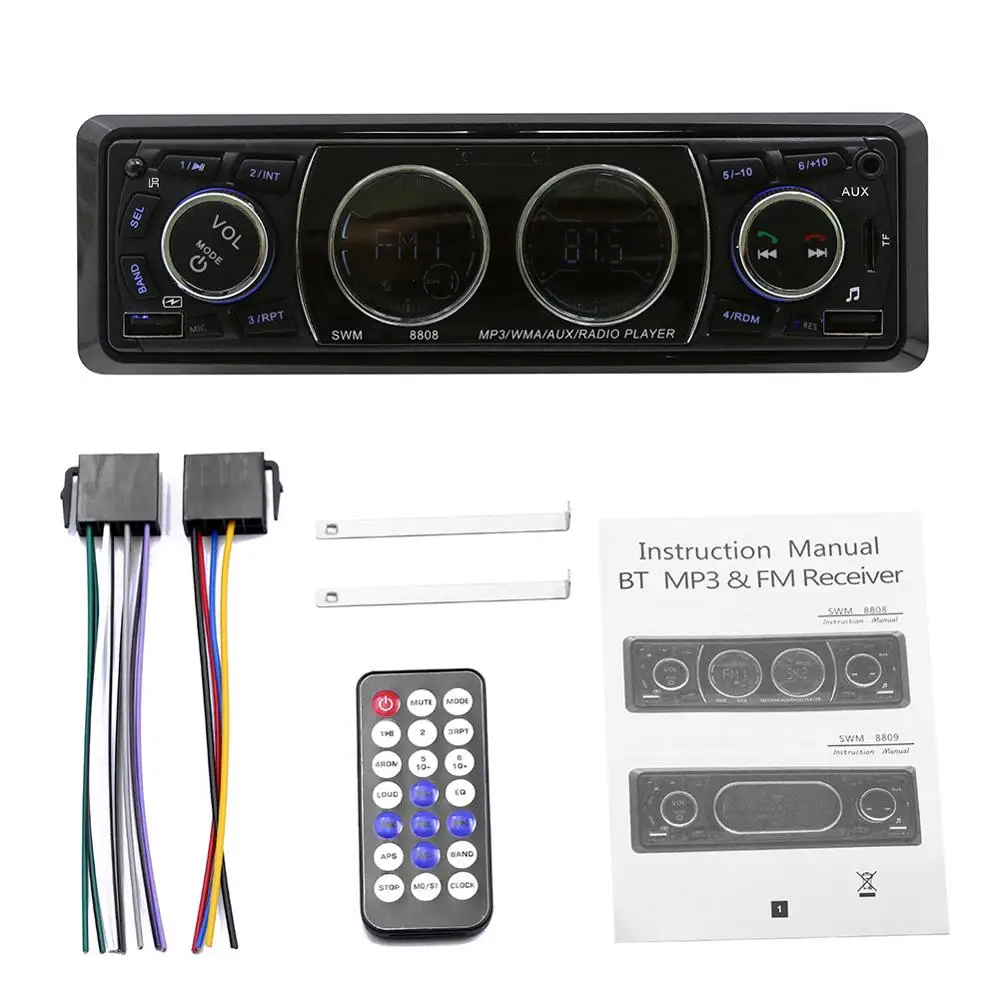 Car Radio Only Радио 1 din oto teypleri, Автомобильный MP3-плеер, Авторадио, Bluetooth, fm-радио, автомобильное аудио, телефон, зарядка, стерео, AUX, авто радио, USB, TF - Цвет: Car Radio Only