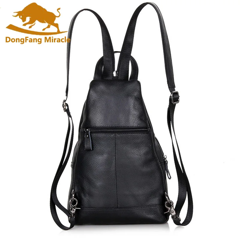 Рюкзак унисекс из 100% натуральной кожи Повседневная нагрудная сумка винтажные