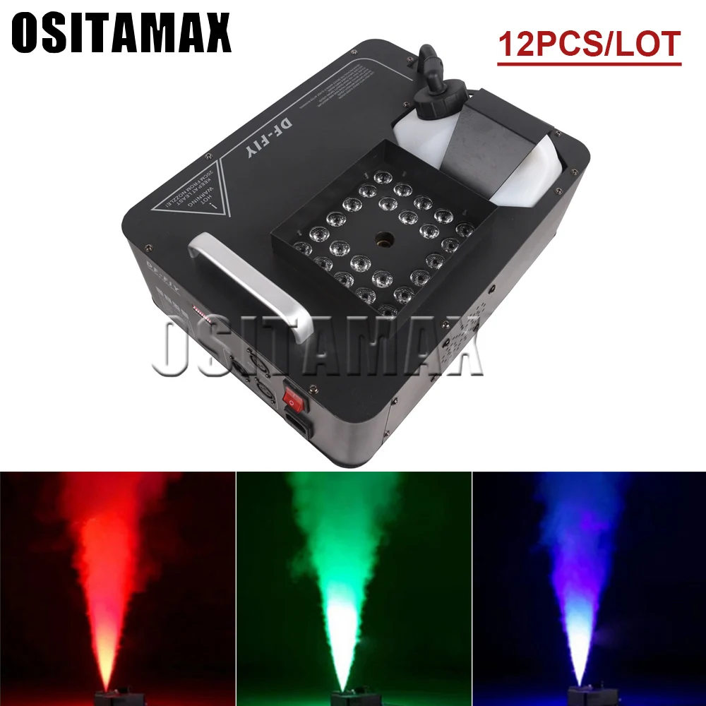 12 шт. Бесплатная доставка 1500 Вт DMX противотуманная машина 24x3