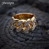 luxury zircon cross gold color rings for menwomen jewelry wedding anel engagement statement ring anillos bijoux gifts y30