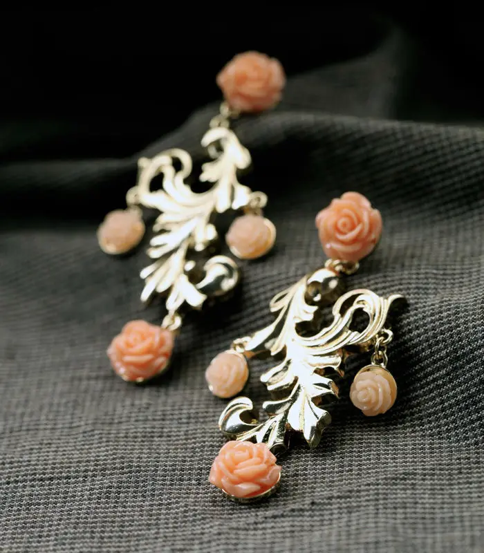 Bulk Price New Style of the Hottest Wholesale Elegant Resin Flower Leaf Shiny Gold Color Pierce Earrings | Украшения и аксессуары