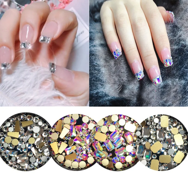 Новинка ювелирные украшения для ногтей с круглыми бриллиантами стикер