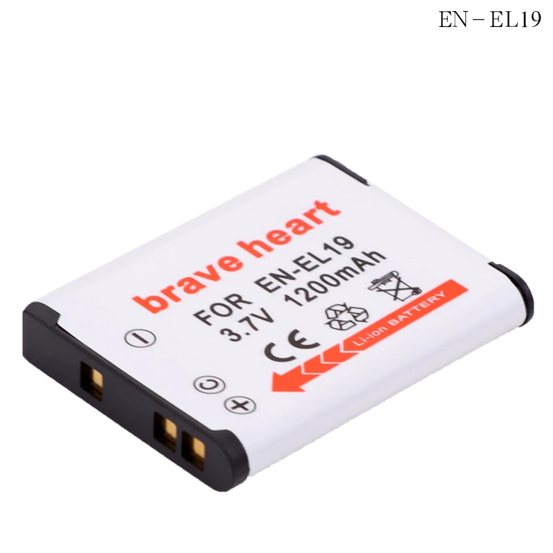 3 шт. EN-EL19 RU EL19 Батарея + USB Dual Зарядное устройство для цифровой камеры Nikon Coolpix S3100