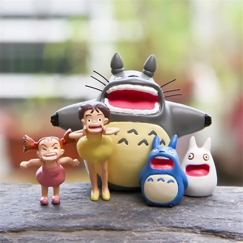 

5pcs/set Hayao Miyazaki Totoro May Blue Totoro Girl Jizha Action Figures For Kids Gift
