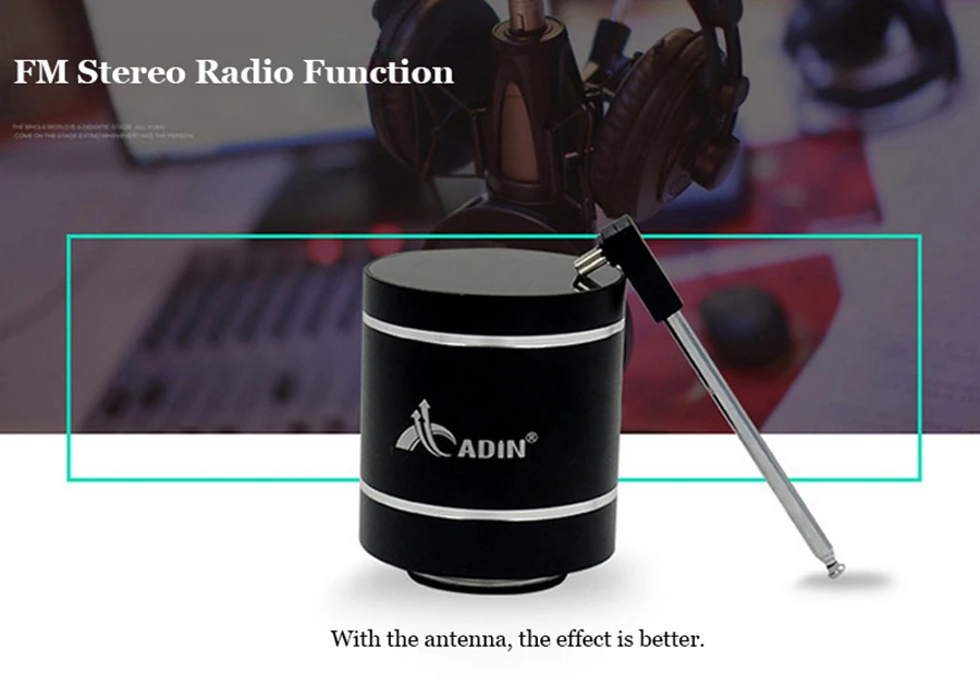 Adin 15 Вт металлическая Вибрация беспроводной bluetooth динамик fm радио HiFi бас 3D стерео объемный TF сабвуфер динамик s пульт дистанционного управления