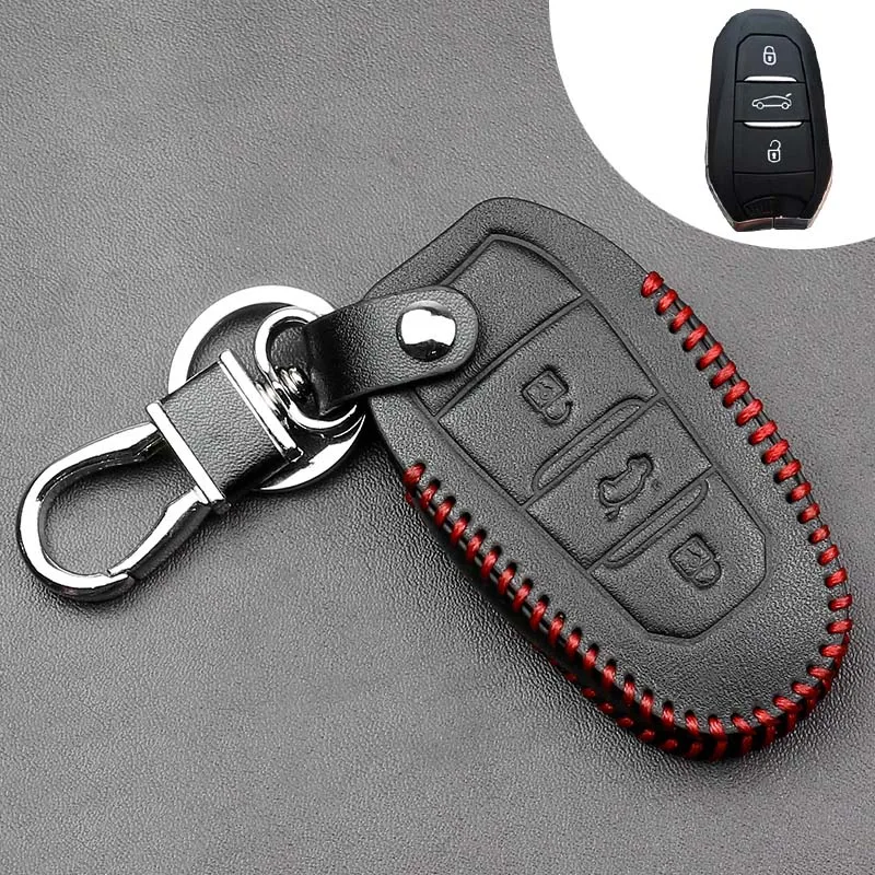 SNCN Чехлы для ключей из натуральной кожи Peugeot 107 207 307 308 407 607 206 208 301 406 408 508 2008 3008