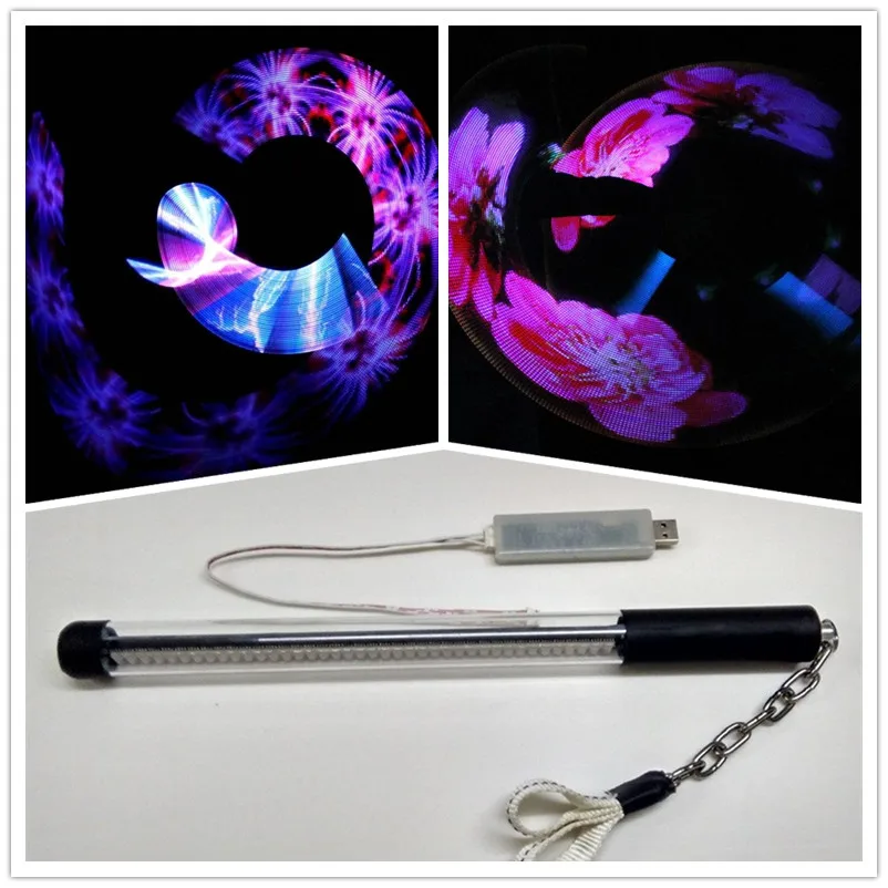40 пикселей Poi полноцветная светодиодная лампа POI Nunchuck USB Graphic с бесплатным