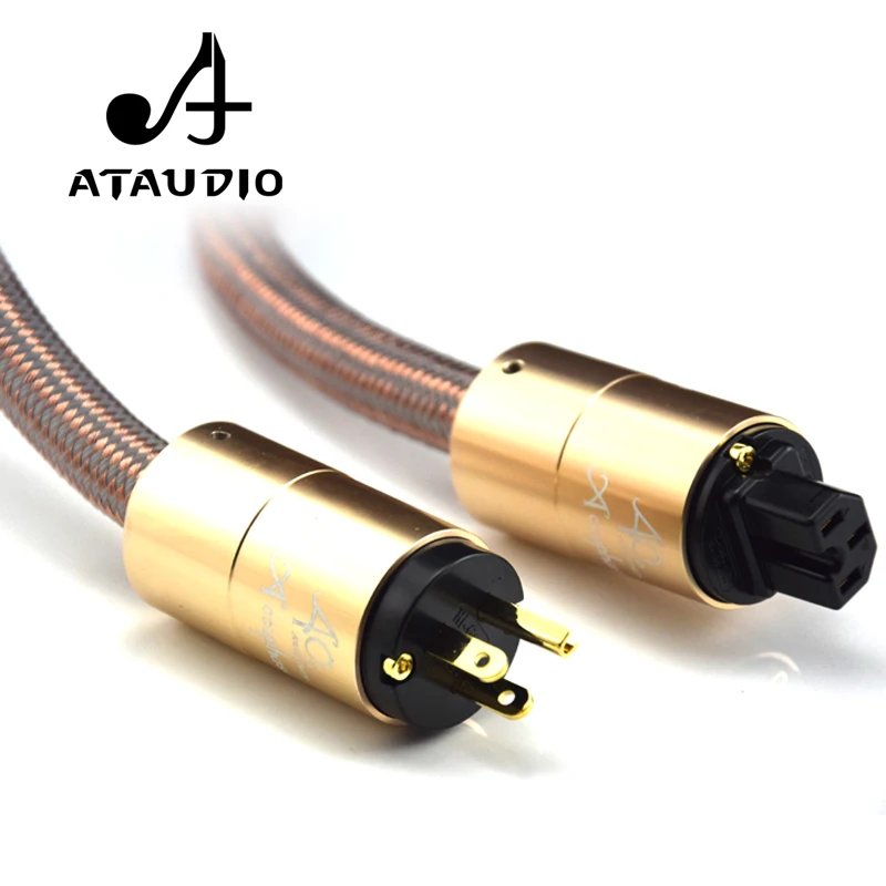 Кабель питания ATAUDIO Hifi OFC с позолоченным штекером США шнур переменного тока для DVD