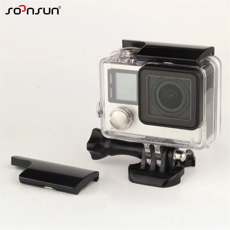 SOONSUN ЧПУ Алюминий задняя дверь замок пряжка для экшн камеры GoPro Hero 3 + 4 Корпус чехол