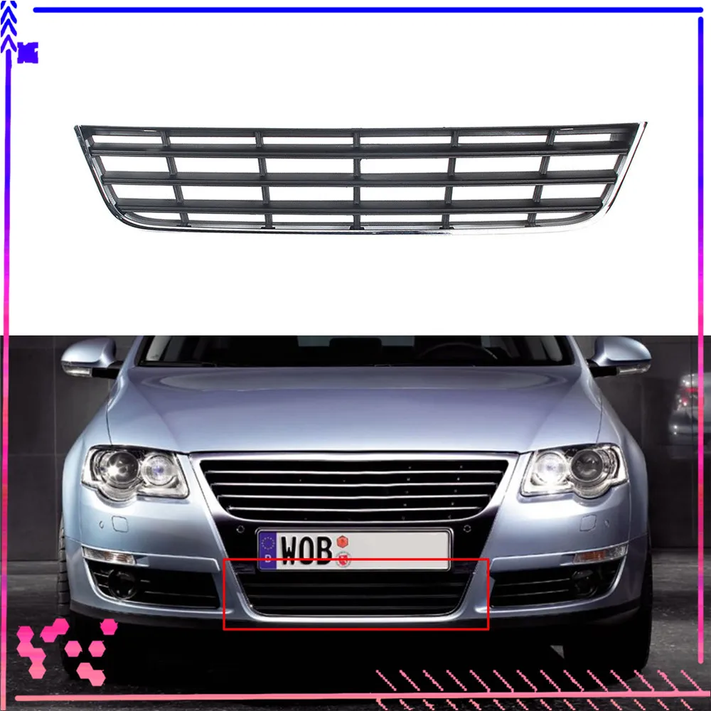 Хром передний бампер нижний гриль решетка крышка для VW Passat B6 3C 3C0853671C 2006-2011 |