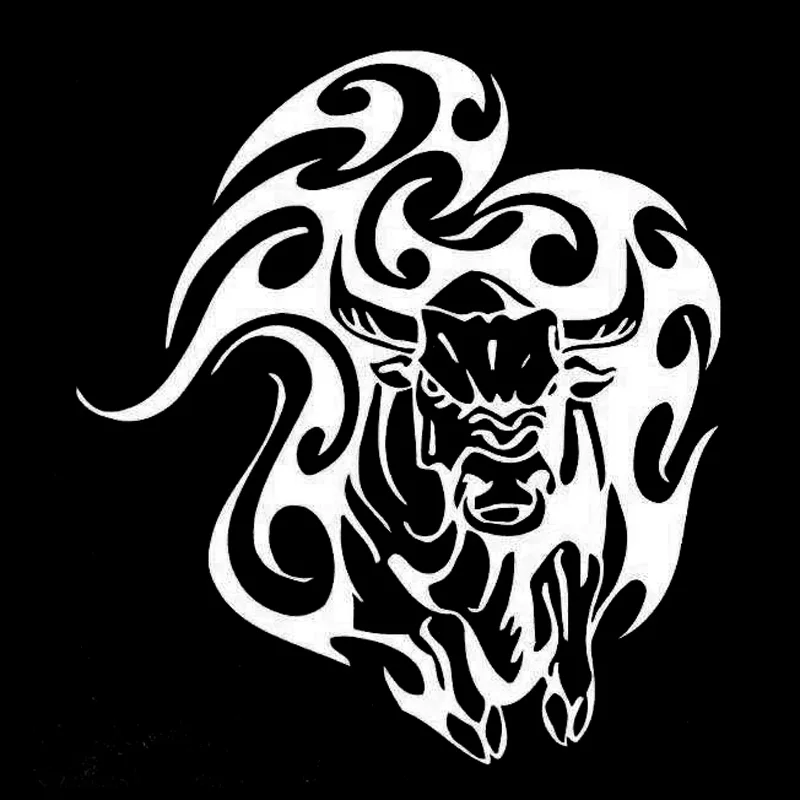 Модные стикеры бой быков цвет черный/Серебряный 15 6 см * 17 4 см|car accessories|decals carcar stickers