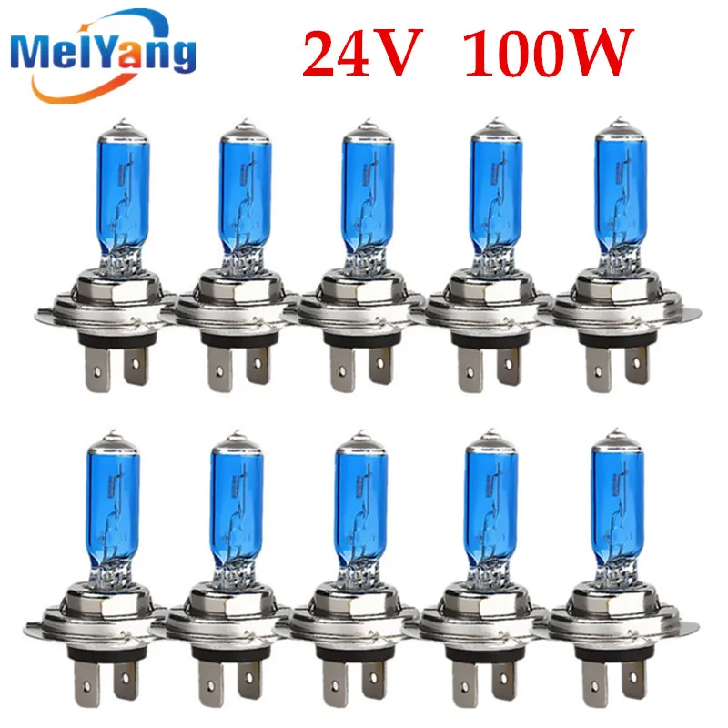 10pcs 24V H7 100W Halogen Bulb Super Bright Fog Lights High Power Headlight Lamp Car Source Parking White | Автомобили и
