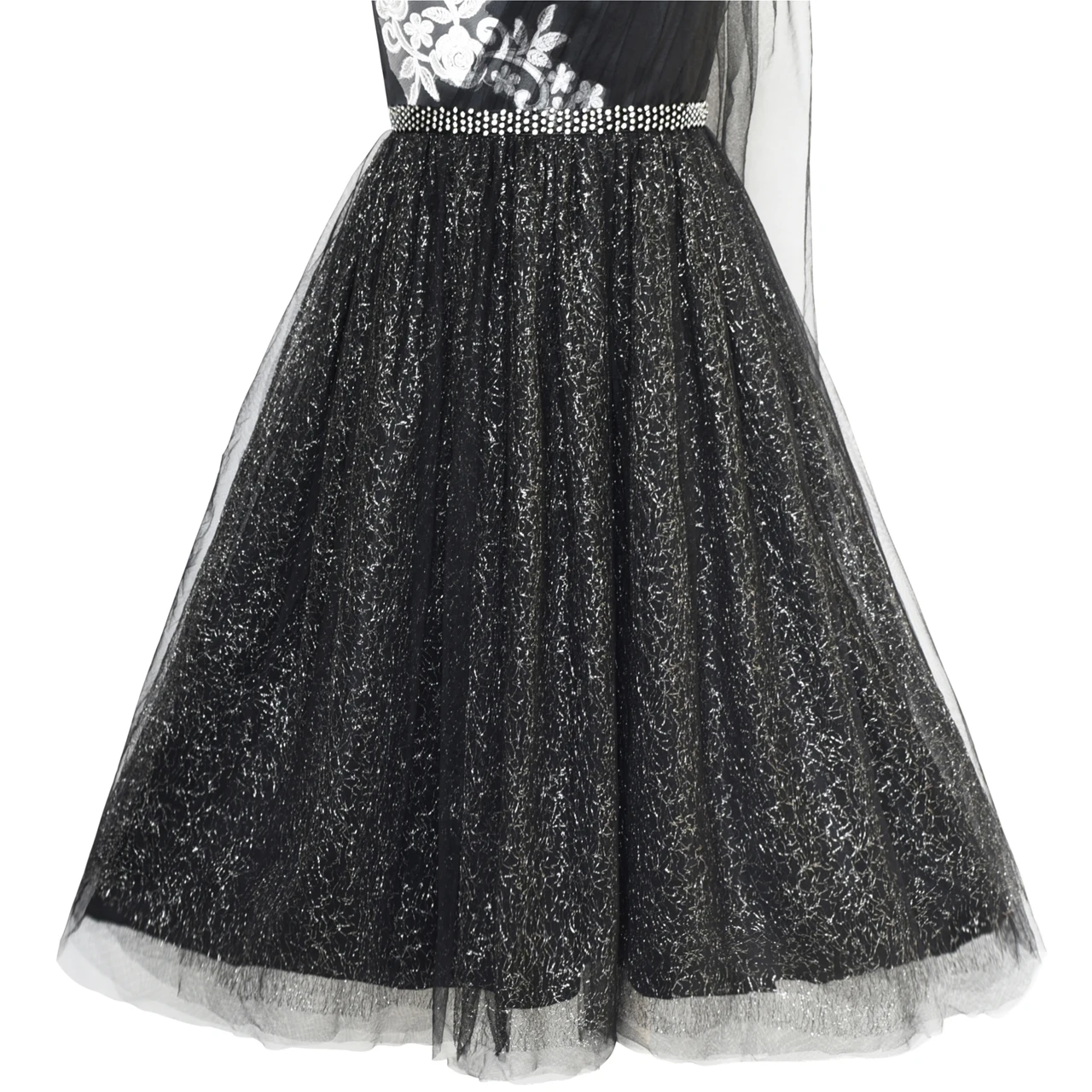Girls Dress Black Sparkling Tulle Lace Party Prom Gown 2020 Summer Princess Wedding Dresses Kids Clothes Size 6-12 Carnival | Детская