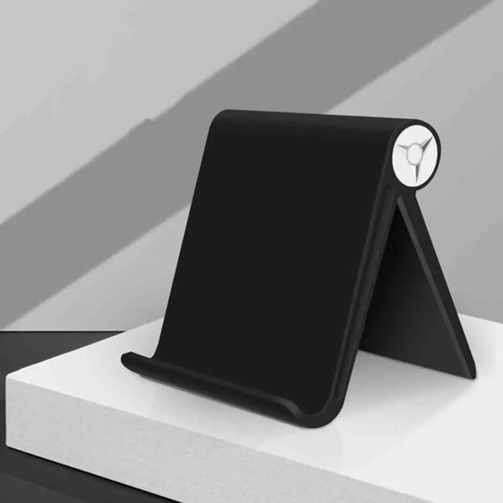 Black Высококачественный держатель для планшета, Подставка для iPad Kindle, складной регулируемый угол, настольный держатель для телефона, подставка для iPhone samsung S10 - Цвет: Black