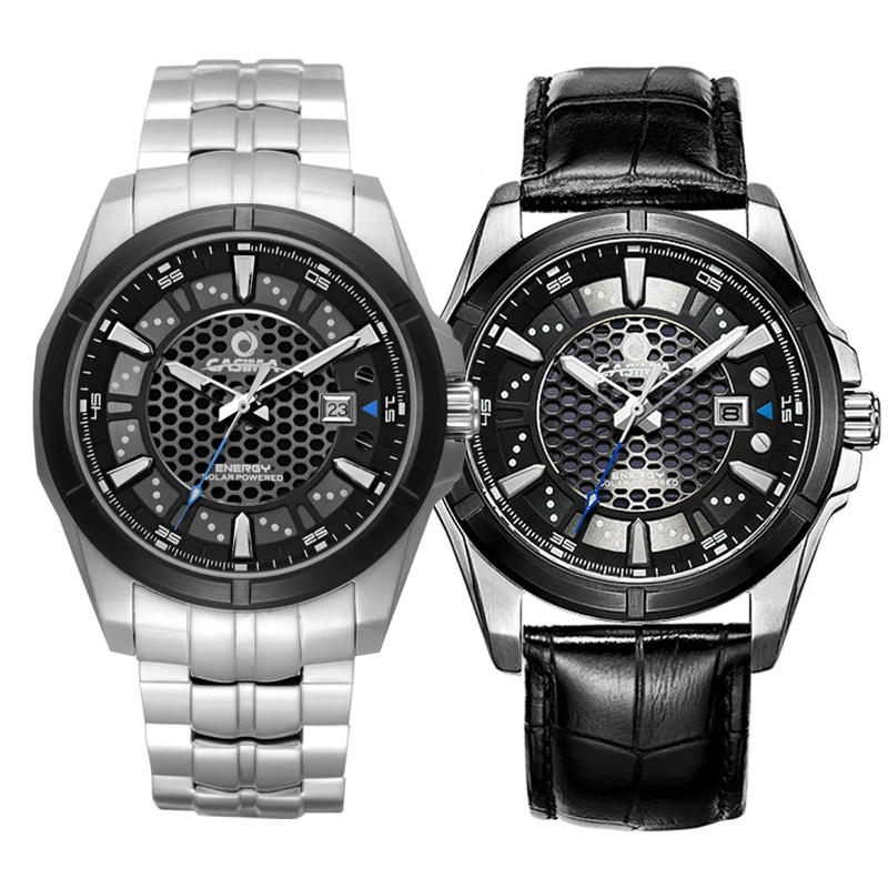 Роскошные деловые мужские модные светящиеся водонепроницаемые часы из