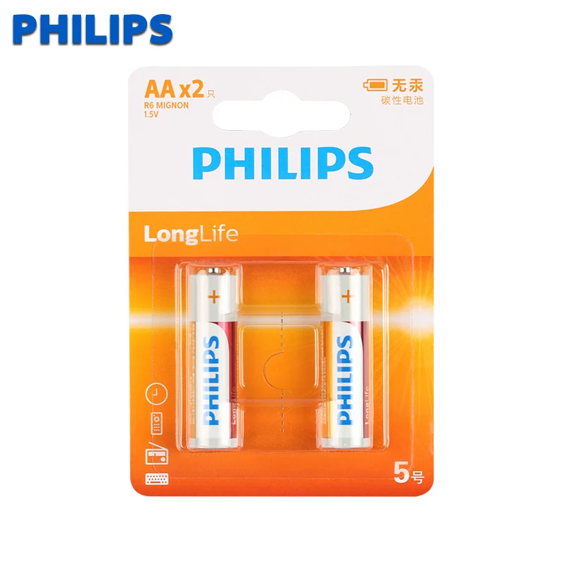 2 шт. аккумуляторы philips 1 5 в|Батарейки| |