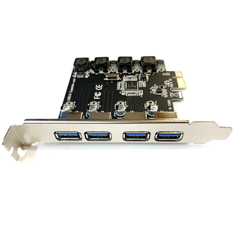 4 порта USB 3 0 Супер быстрая 5 Гбит/с PCI Express(PCIE) карта расширения совместима с Windows
