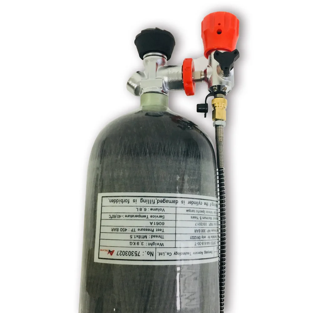 Verkauf AC168301 Scuba Tauchen Tank 6.8L CE Hochdruck Zylinder Gas Zylinder Zylinder Druckluft Regler Paintball Scuba Pcp