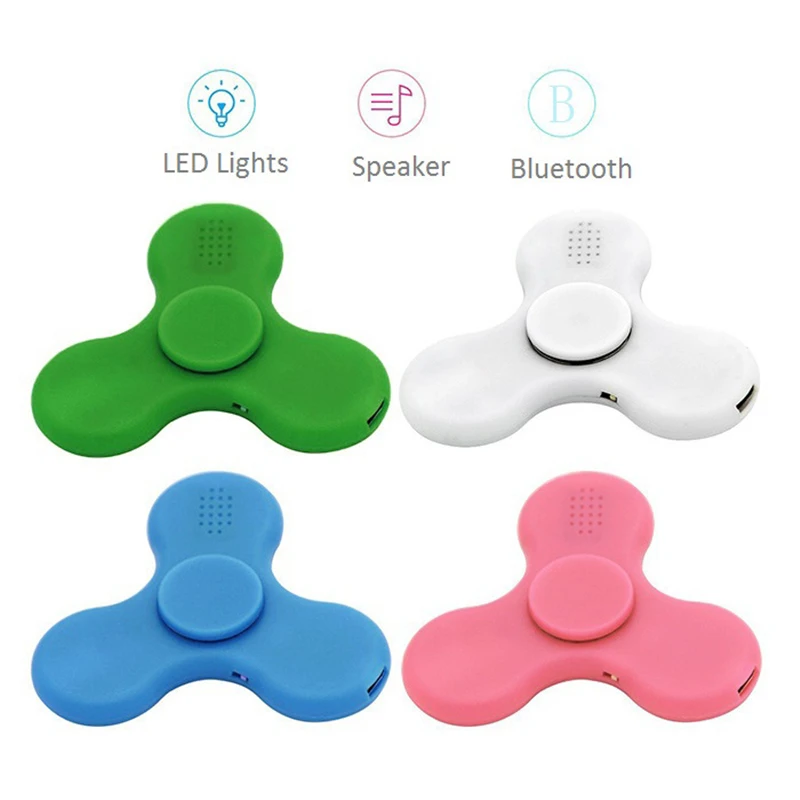 2018 Непоседа Спиннер светодиодный Bluetooth динамик EDC ABS подшипник подключение