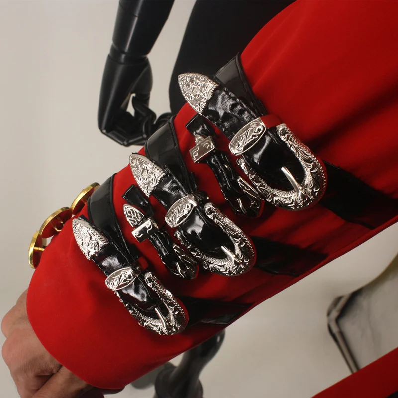 Новый MJ Майкл Джексон плохая Повседневная церемония награды красный Панк Пряжка