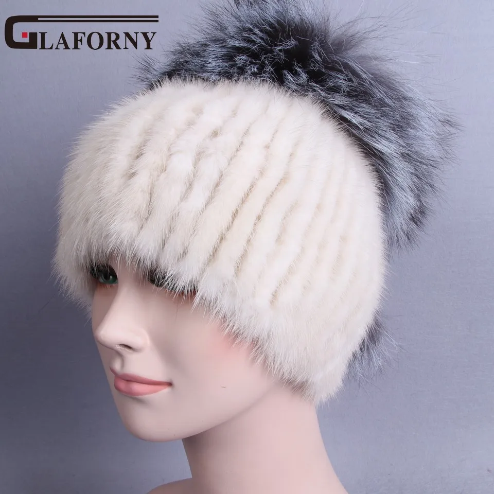 Glaforny 2018 новые дизайнерские женские шапочки из натурального меха норки с