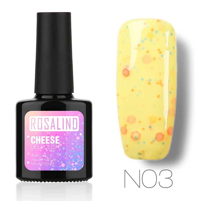 N03 ROSALIND гель 1S 10 мл цветной сырный Гель-лак для ногтей верхнее Базовое покрытие необходимый лак для ногтей Полупостоянный лаковый гель - Цвет: N03